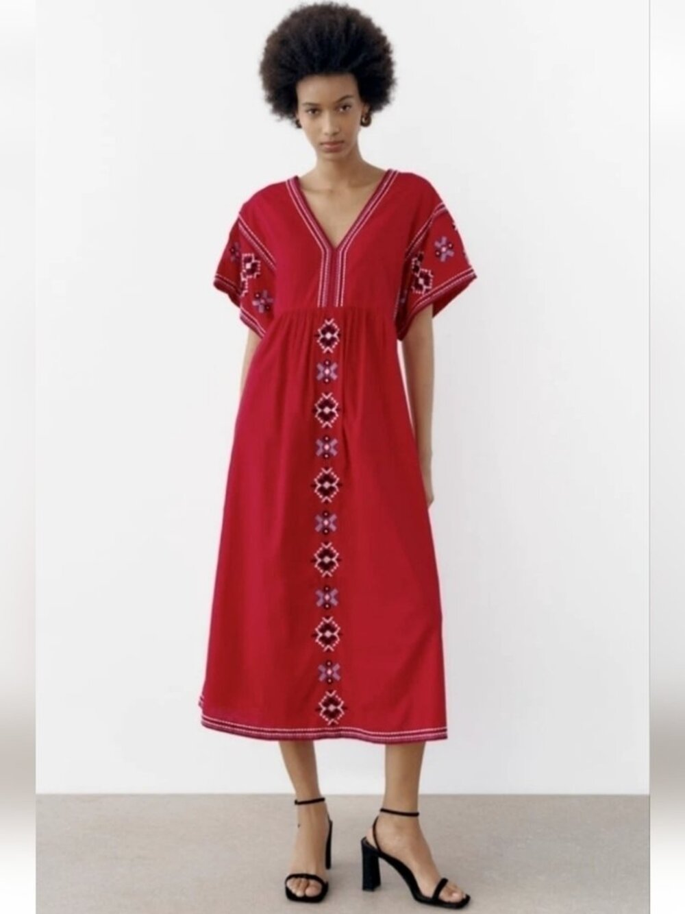 Zara Oversized Red Kaftan